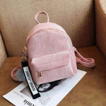cambioprcaribe Backpack Pink / 24x18x10cm Corduroy Mini Backpack Purse