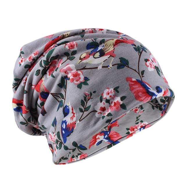 Birds & Flowers Beanie Hat