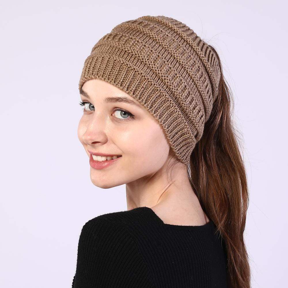 cambioprcaribe Beanie Hats khaki / One Size Winter Knitted Headband