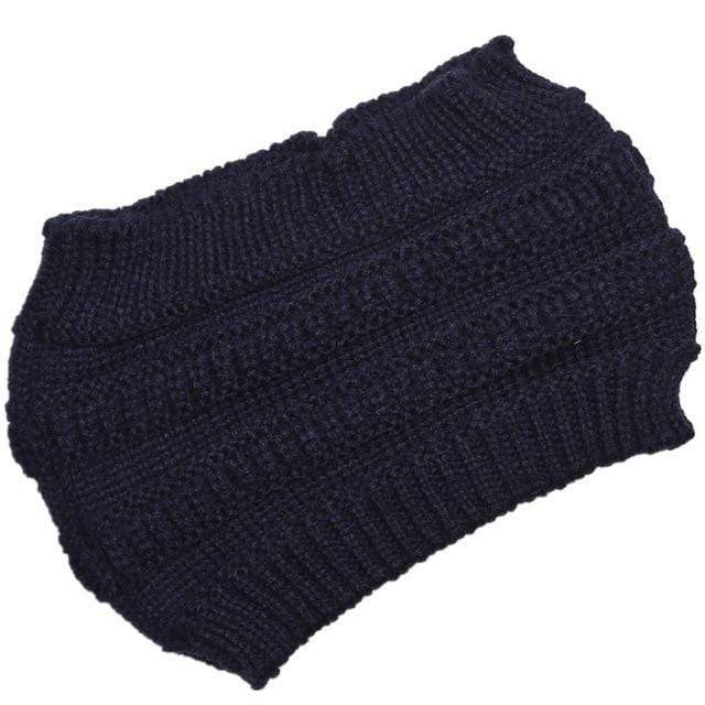 cambioprcaribe Beanie Hats Navy blue / One Size Winter Knitted Headband