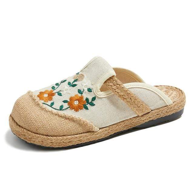 cambioprcaribe Beige / 9 Nina Bonina Hemp & Cotton Loafers