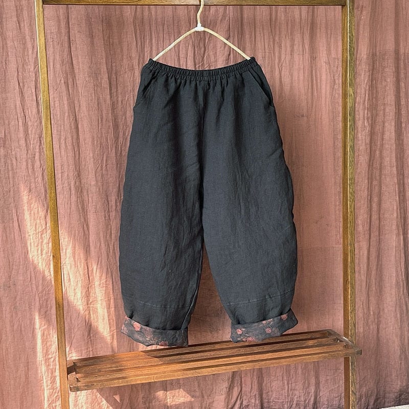 cambioprcaribe Black / One Size Elastic Waist Padded Pants