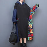 cambioprcaribe Black / OneSize Danny Denim Cotton Hooded Dresses