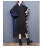 cambioprcaribe Black / OneSize Danny Denim Cotton Hooded Dresses