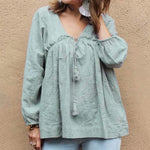 Lexi Vintage Ruffled Blouse