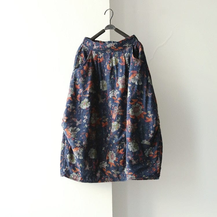 cambioprcaribe Blue / One Size Retro Thicker Elastic Waist Skirt