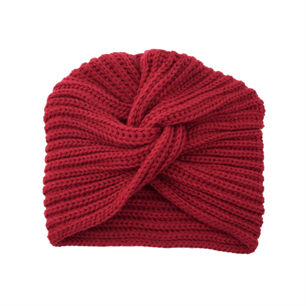 cambioprcaribe Bohemian Knitted Cross Wrap Hat