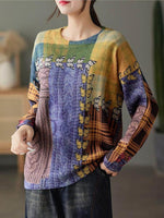 cambioprcaribe Butterfly Print O-Neck Sweater