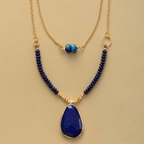 cambioprcaribe Choker Necklaces Lapis Lazuli Pendant