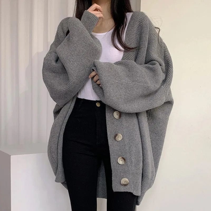 Oversized Chunky Lazy Knitted Cardigan