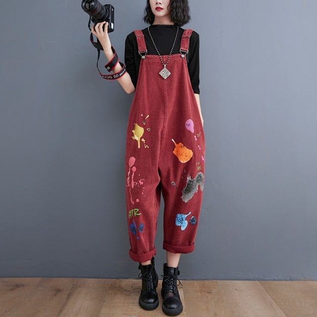 cambioprcaribe denim overall XXL / Red Pollock Vintage Denim Overall