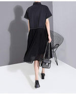 cambioprcaribe Dress Black Pleated T-Shirt Dress | Millennnials