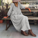 cambioprcaribe Dress Light Grey / XXXL Gail Oversized Gypsy Dress