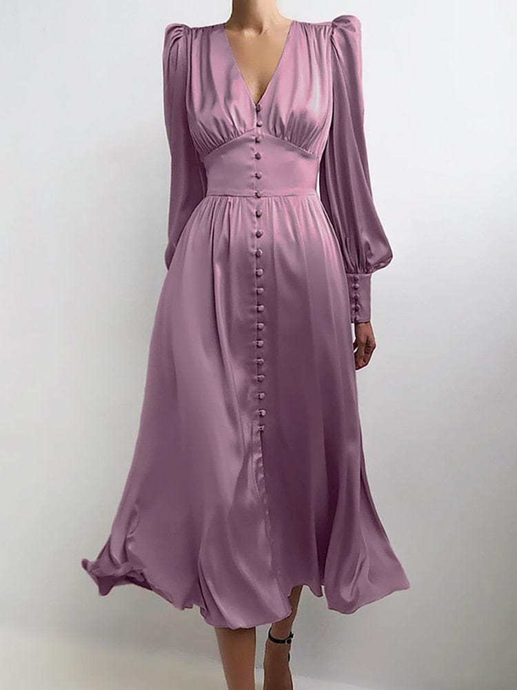 cambioprcaribe Dress Purple / XS Maliyah Elegant Midi Dress