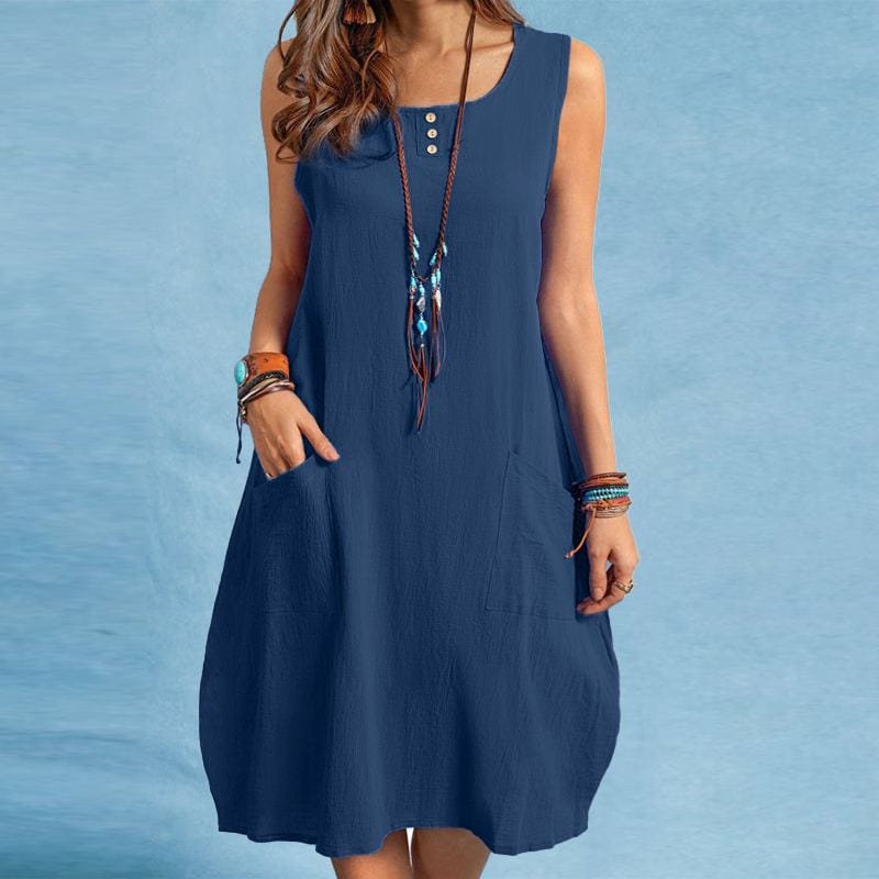 cambioprcaribe Dresses Blue / S Luz Bohemian Sundress Dress