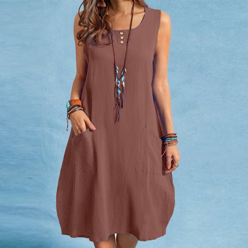cambioprcaribe Dresses Rust / S Luz Bohemian Sundress Dress