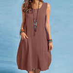 cambioprcaribe Dresses Rust / S Luz Bohemian Sundress Dress