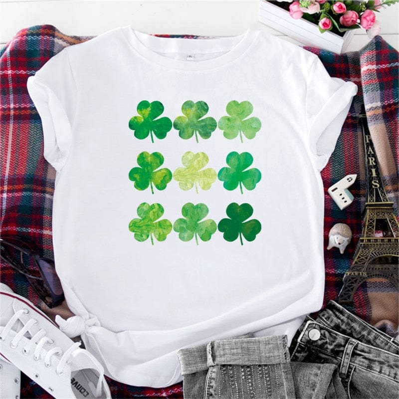 3 Leaves Clover O-Neck T-Shirt