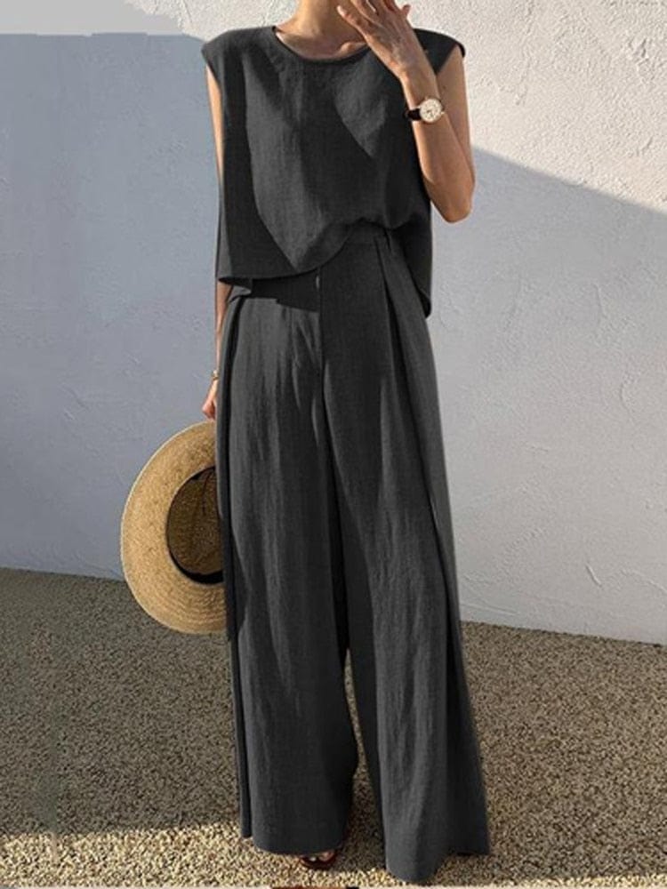 cambioprcaribe Genna Cotton Linen Two Piece Suit | OOTD