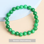 cambioprcaribe Green Chalcedony / 6mm Temperament Natural Green Jade Bracelet
