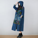 cambioprcaribe Hooded / One Size Chinese style Hoodie Long Coat