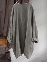 cambioprcaribe Irregular V Neck Cotton Linen Coat