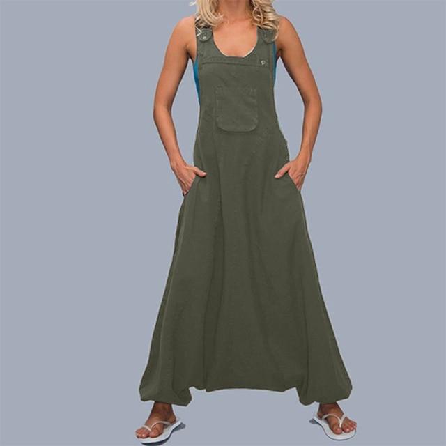 cambioprcaribe Jumpsuits S / 170 / Green Abigail Loose Jumpsuits Harem Pants