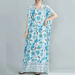 cambioprcaribe Kaftans Blue Lotus Kaftan Dress