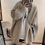 cambioprcaribe Khaki / S / China Japan Style Lazy Knitted Cardigan