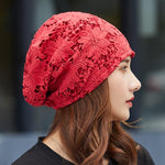 cambioprcaribe Lace Flower Beanies