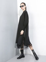 cambioprcaribe Long Sleeve Black Mesh Dress