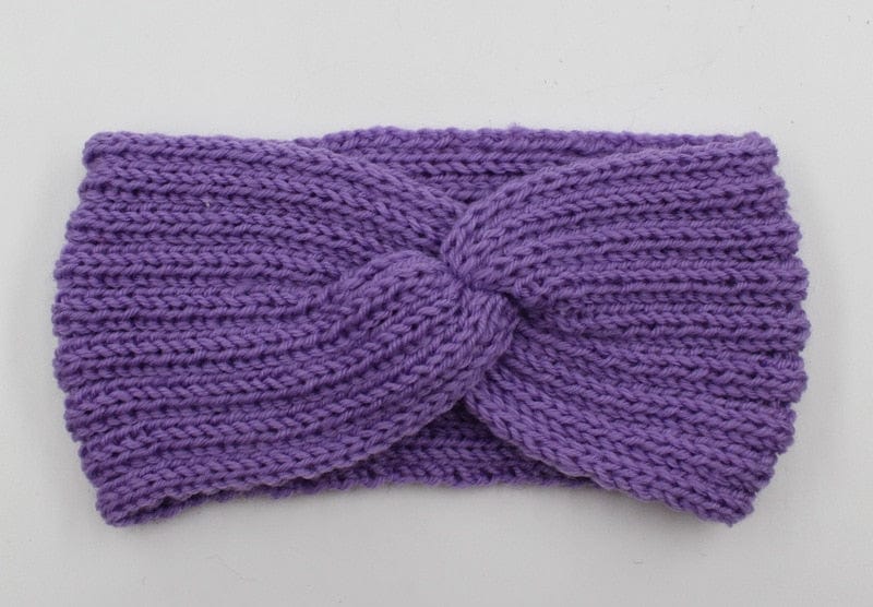 cambioprcaribe Mauve Ear Knitted Knot Headband