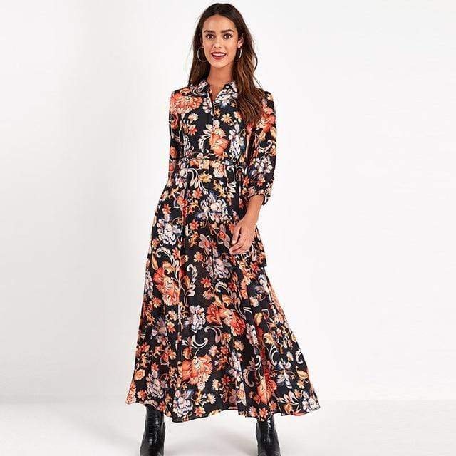 Jenna Boho Vintage Shirt Dress