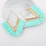 cambioprcaribe Mint Green Bohemia Long Pendant Tassel Earrings