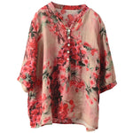 cambioprcaribe Mori Girl Print V-Neck Top