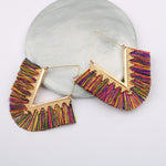 cambioprcaribe Multicolor Bohemia Long Pendant Tassel Earrings