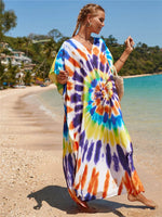 cambioprcaribe Multicolor / One Size Rainbow Tie-dye Print Dress