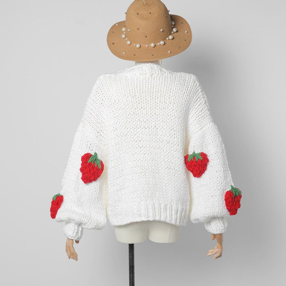 Buddhatrends Naive Art Patchwork Cardigan Sweater
