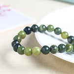 cambioprcaribe Natural Stone Green Jades Bracelet