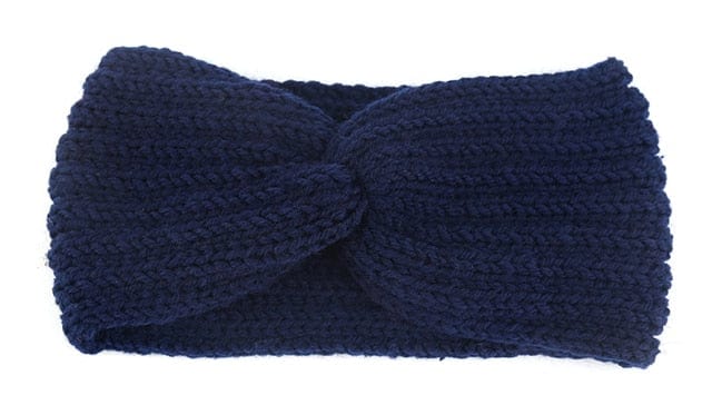 cambioprcaribe Navy Ear Knitted Knot Headband