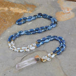 Blue Kyanite and White Quartz Necklace