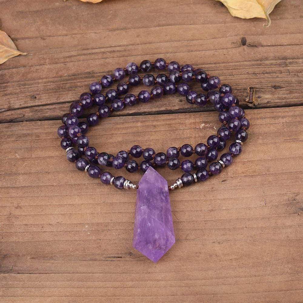 cambioprcaribe Necklace Natural Purple Yoga Necklace