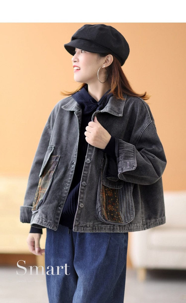 cambioprcaribe Patchwork Punk Denim Jacket