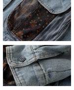 cambioprcaribe Patchwork Punk Denim Jacket