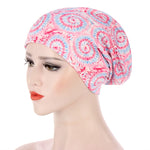 cambioprcaribe Pink Tie Dye Solid Warm Headscarf Bonnet