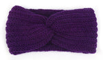 cambioprcaribe Purple Ear Knitted Knot Headband