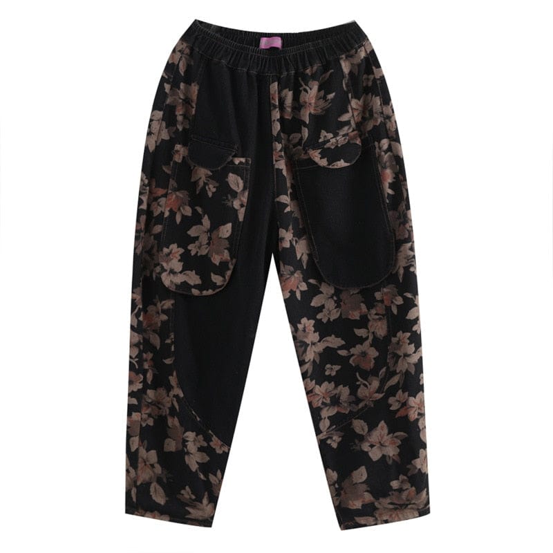 cambioprcaribe Retro Floral Print Harem Pants