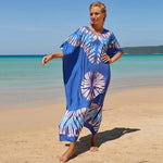 cambioprcaribe Tie Dye Rayon Kaftan Dress