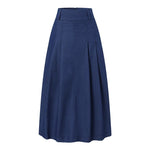 cambioprcaribe Skirt Deep Blue / S Easy Summer Denim Long Skirt