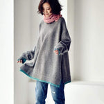 cambioprcaribe sweater One Size / Grey Hazel  Loose Retro Sweater